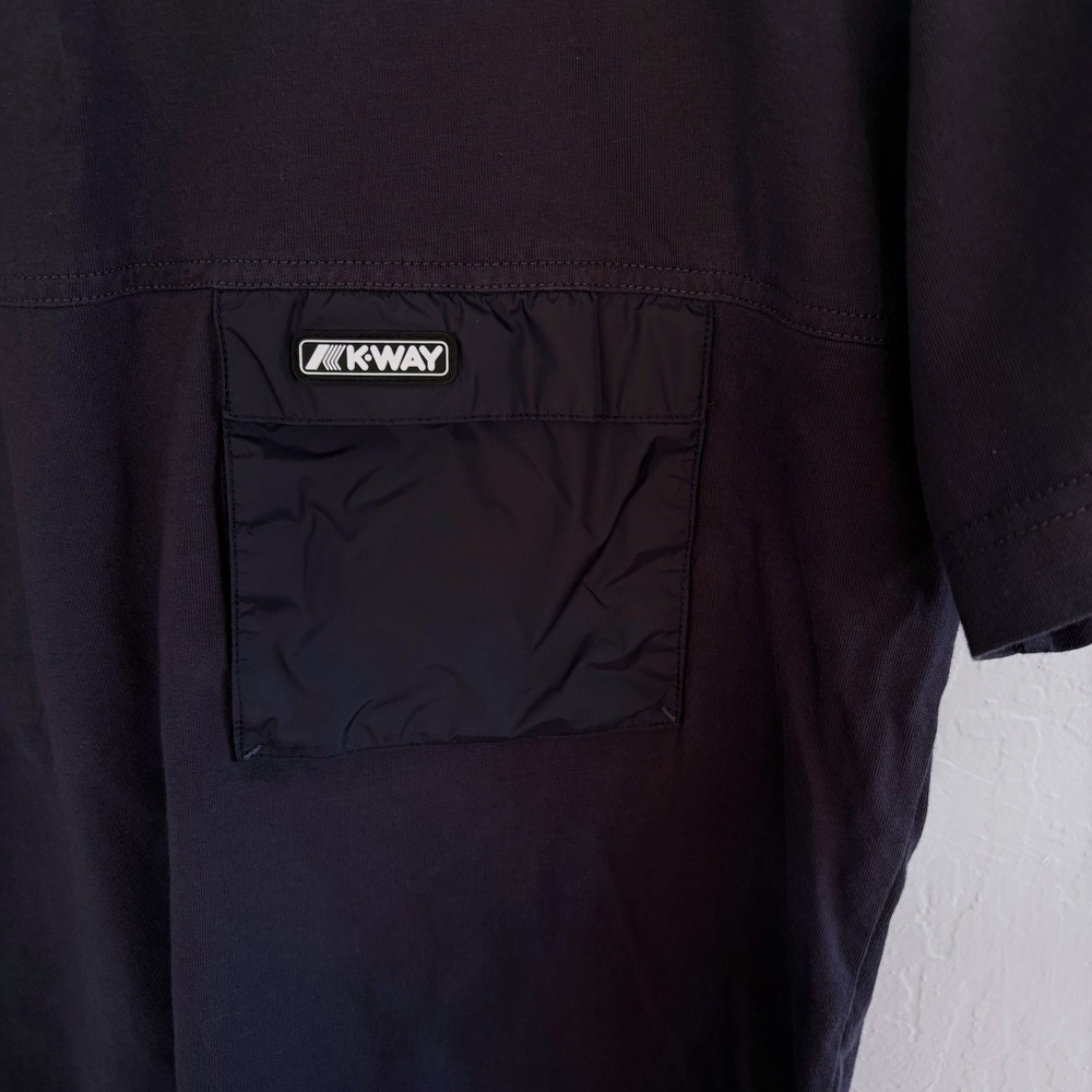 K-Way T-Shirt Men's M Navy Blue Cotton Crew Neck made in Italy - Picture 2 of 8